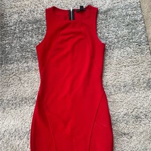 Red work dress
